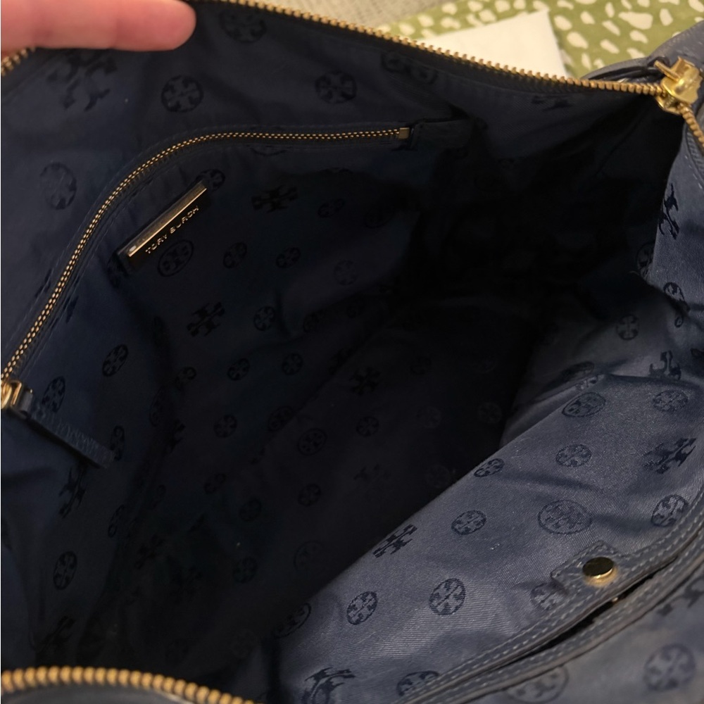 Tory Burch Dark Navy Leather Satchel - Picture 5 of 6